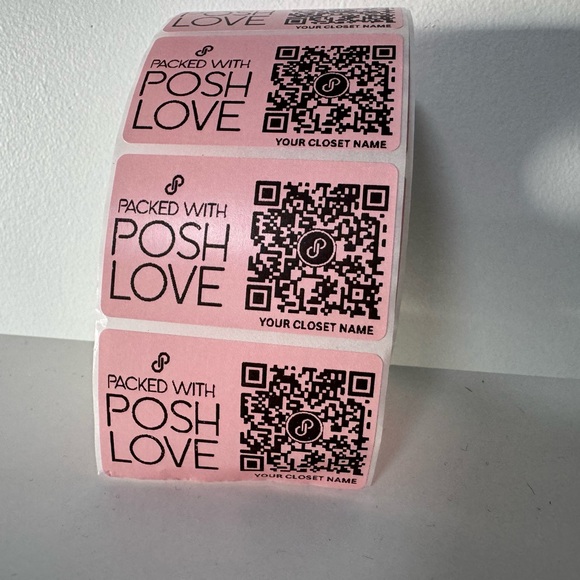 100 Custome 2" Stickers w/ Your Poshmark QR Code packed with posh love sticker - Picture 7 of 10